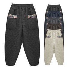 지오벤투 빅사이즈 누빔 패딩바지 겨울 깔깔이 항아리 기모바지