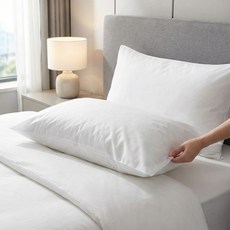 라운드데이 깔끔숙면 여행용 일회용 베개커버 대형 3중직