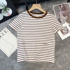 수유티셔츠 수유외출복 반팔 스트라이프