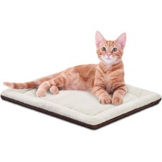 펫 냉감 아이스 패드 여름 K&H PET 프로덕츠 셀프 워밍 고양이 침대 야외 집용 히팅 실내 애완동물 가구용 매트 리버서블 담요 세탁 가능 소형 21 X 17인치 오트밀/초콜, Recyclable Box, 21.0"L x 17.0"W x 1.0"Th, Oatmeal/Chocolate