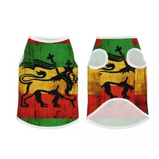 하일레 셀라시에 에티오피아 자라스타파리 애완 동물 조끼 대형 재킷 통기성 의류 의상, 색상: 6. 8 / 크기: D. XXL 사이즈