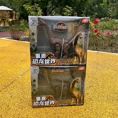 디얼픽유 쿠팡 생일선물 피규어 공룡 렉스 모형, C. 긴목도마뱀 2가지 색상 랜덤 발송 워킹 조명 음악