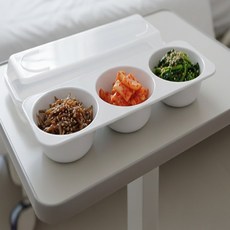 정쌤스토어 병원용 3찬기 반상기세트, 뚜껑