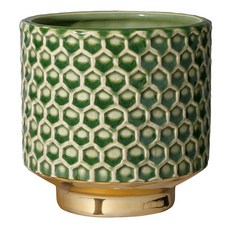 아마존평점4.5+ 미국출고 144455 Bloomingville Stoneware 화분 골디 실내 화분 12.7cm(5인치) 애플그린, 아마존평점4.5+ 미국출고 144455 Blooming