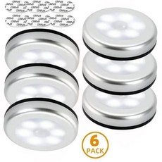 저렴한 PIR 모션 센서가 있는 샤오미호환 야간 조명 LED 램프 강한 자석 침실 침대 옆 주방 캐비닛, 6 PCS White, 05 6 PCS White