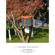 戶外便攜式紙巾抽盒 卷紙盒 露營野餐捲筒紙巾袋, 1個