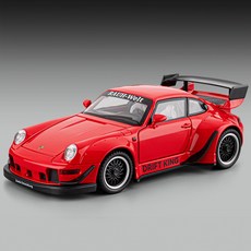 Porsche 포르쉐 RWB 993 튜닝카 1대24 1:24 자동차 미니카 모형 다이캐스트 꿈꾸는다락방, 레드