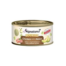 Signature7 心寵 Nourish 雞肉哈密瓜貓湯罐 80G 24罐組 瑞士品質配方, (湯)舒緩壓力｜雞肉+哈密瓜X24罐, 24個, (湯)舒緩壓力/雞肉+哈密瓜
