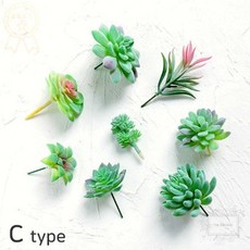 미니 다육이 그린부쉬 조화 4cm 꽃 인테리어 식물 화분 장식 꾸미기 소품 자이언트캣