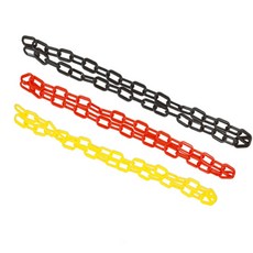 GOUM 안전구획 플라스틱 사슬 체인 차단줄, 화이트 - 레드