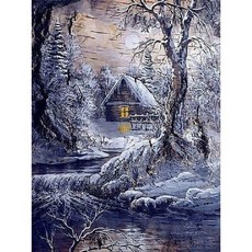 숫자 그림 키트 풍경화 수작업 동물 캔버스 선물 홈데코, 5. 9919229