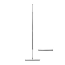 Ecoco 可拆手持地板刷水器 刮水掃把 刮水器 刮水板 魔術掃把 刮水拖把 地板刮 玻璃刮 浴室 地板 清潔, 1個, 【寬度32cm-高配】簡約刮刀+替換刮條