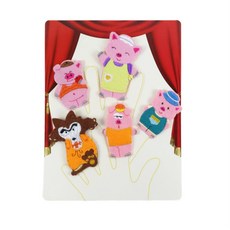 무한스토리 역할놀이 손가락인형 아기돼지삼형제, 1개, 5개