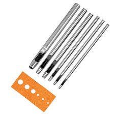 WUTA 10Pcs 가죽 펀치 세트 시계 밴드 패브릭 플라스틱 개스킷 DIY 제작 키트용 0 5mm 구멍 펀칭 도구, 4 1 1 5 2 3 4 5mm