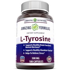 AMAZING NUTRITION L-Tyrosine膠囊 500mg, 1罐, 180顆