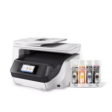HP 오피스젯 8730 *1200ml (무칩버전) A4 무한잉크젯 팩스 프린터/복합기(잉크포함)