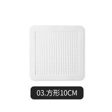 一次性地漏貼 有膠款 排水孔貼 毛髮過濾網 浴室 廚房 防堵貼, 方形10cm-最低購買4件