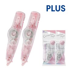 PLUS 플러스 파스티 수정테이프 (본품2+리필2), 1세트, 핑크2+리필2 (WH625P)