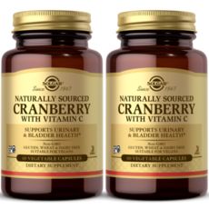 솔가 네츄럴 크렌베리 비타민C 60정 2병 Solgar Natural Cranberry VitaminC, 2개