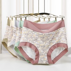 여성 빅사이즈 하이웨스트 플라워 꽃무늬 모달 팬티 3p