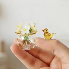 유리 꽃 장식 선물 수공예 조각품 꽃다발 꽃병 홈룸용 미니, 4. A6