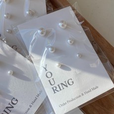 여성 써지컬스틸 진주귀걸이 세트 4mm 6mm 8mm 10mm