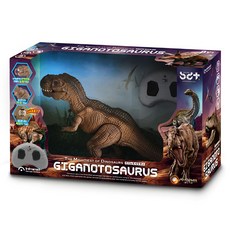 반디 기가노토사우르스 무선 RC 랩터 티라노사우르스, 브라운, 1개