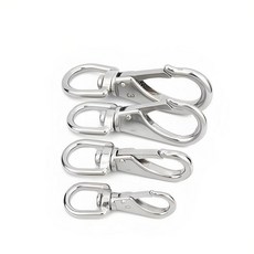 1/2PCS 스테인레스 스틸 회전 후크 다목적 연결 버클 가방 스트랩 DIY 공예 랍스터 트리거 걸쇠, 02 M  1PC
