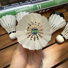 羽毛球 台灣出貨 耐打11號 天然鴨羽毛球超級耐打訓練球飛行穩定駝背鴨毛, 1個, 耐打11號（中方）77速