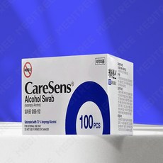케어센스 알콜솜 알콜스왑 소독 약국 개별포장 100매, 1개