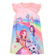 프리미에팜 시크릿쥬쥬 여아용 레인 민소매 원피스 피치