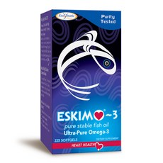 ENZYMATIC THERAPY Eskimo-3魚油軟膠囊, 1盒, 225顆, 1盒