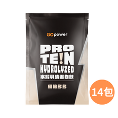GOpower 水解乳清蛋白【優格多多】 高蛋白 蛋白質 健身補給, 14個, 35g