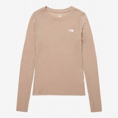 노스페이스 여성 메리노 울 롱슬리브 크루 NT7TP90B_BEI 331364
