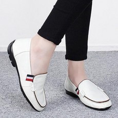 스타슈 여성 발편한 소가죽 로퍼 컴포트 가죽 단화 3cm