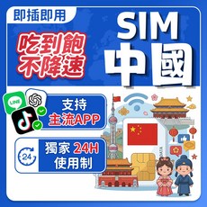 飛網科技 中國上網卡 3-15天 SIM卡 陸高速總量網卡, 1個, 中國-每日1GB+無限量,3天