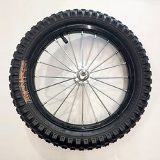 자전거 바퀴 휠셋 범용 두꺼운 알루미늄 강철 림 교체용 앞뒤 바퀴, 1개, 30.5cm, 앞바퀴