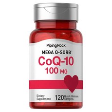 Piping Rock Mega Q-Sub CoQ10 100mg 快速釋放軟膠囊, 1個, 120錠