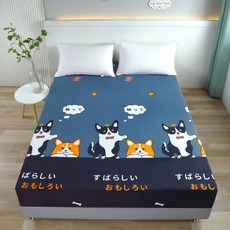 싱글 더블 킹 침대 시트 퀸 사이즈 매트리스 커버 탄성 밴드 90 120 150/180 1PC, Only Pillowcases, Color 1