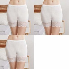해피유통 여성1+1+1 속바지 레이스 4부 레깅스 반바지jhy