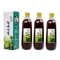 홍쌍리 매실액 매실청 국내산 매실 원액 액기스 엑기스 농축액 차, 600ml, 3개