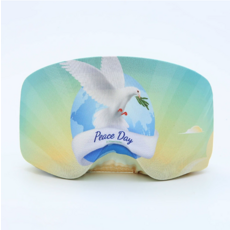 滑雪鏡收納套，山峰設計，柔軟保護，輕巧便攜, 鴿子, 1個