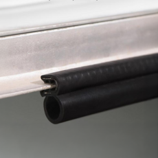 鐵捲門密封條 車庫門防塵防雨T型閘門捲簾門通用密封條, 1個, 一米(需要幾米拍幾件), 黑色