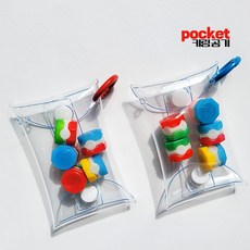 포켓키링 공기놀이 세트 공기알 공깃돌 국산, 2세트