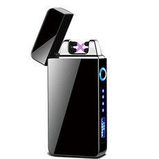 TTN USB 더블아크 라이터03 충전식 선물 고급형, TTNUSB더블아크라이터03-블랙, 1개