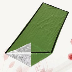 침낭 알루미늄 호일 보온 담요 휴대용 접이식 아웃도어용, 1개, 기본