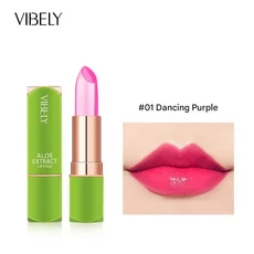 VIBELY 7 색 기분 변화 립밤 천연 알로에 베라 여성용 오래 지속되는 모이스춰 라이징 립스틱 색상 이동 메, 06 VlBELY987-KH1, 01 3.8g