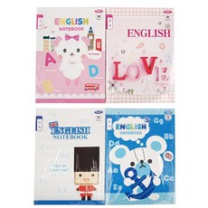 초등학생영어노트 신학기필기 페이지 신학기 초등학생 공책 노트 영어 학년별 필기, 여아용핑크, 1개