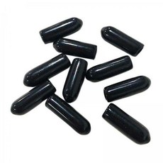 shangren 2x10pcs 에어 브러시 병 S Jar S 붓는 커버 사이펀 어댑터 주류 커버 병에서 건조로부터 페인트를 보호하는 데, 1.7x0.5 cm, 블랙, 실리콘