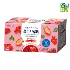 콜드브루티 딸기 히비스커스 20티백 과일 허브차 아이스티 홈카페 히비스커스티, 1.5g, 20개입, 1세트